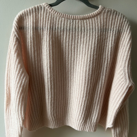 Tristan pale pink cropped super soft sweater in L - Picture 4 of 6